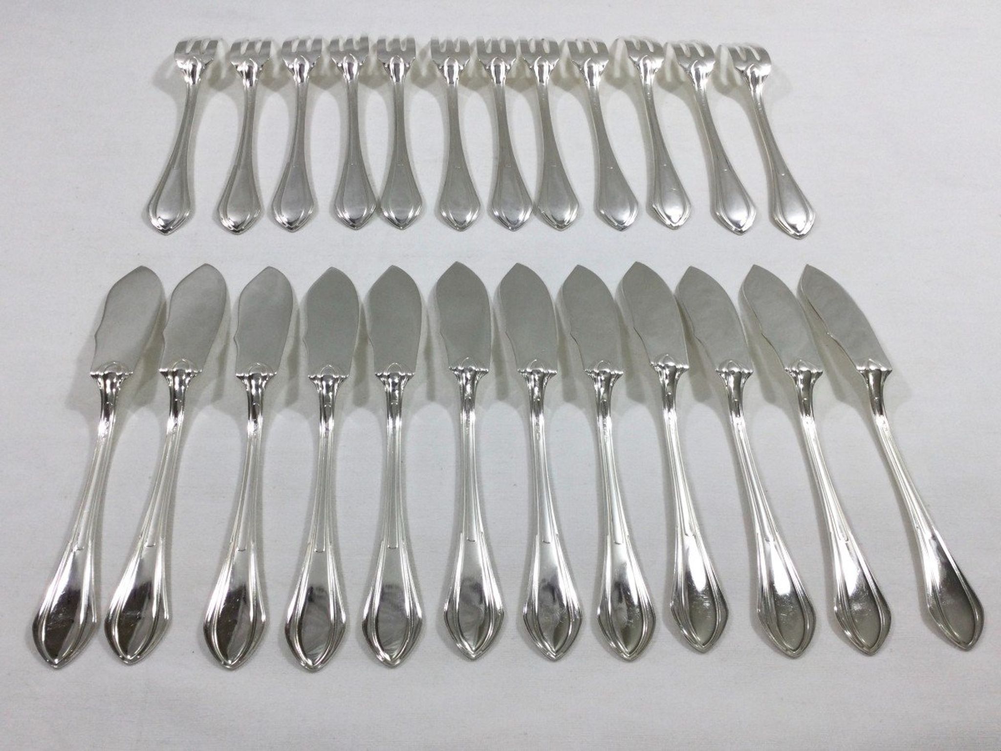 Sfam - 12 Art Deco Fish Cutlery