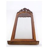 Antique Christian VIII Mirror with Decoration in Mahogany from around the 1860s