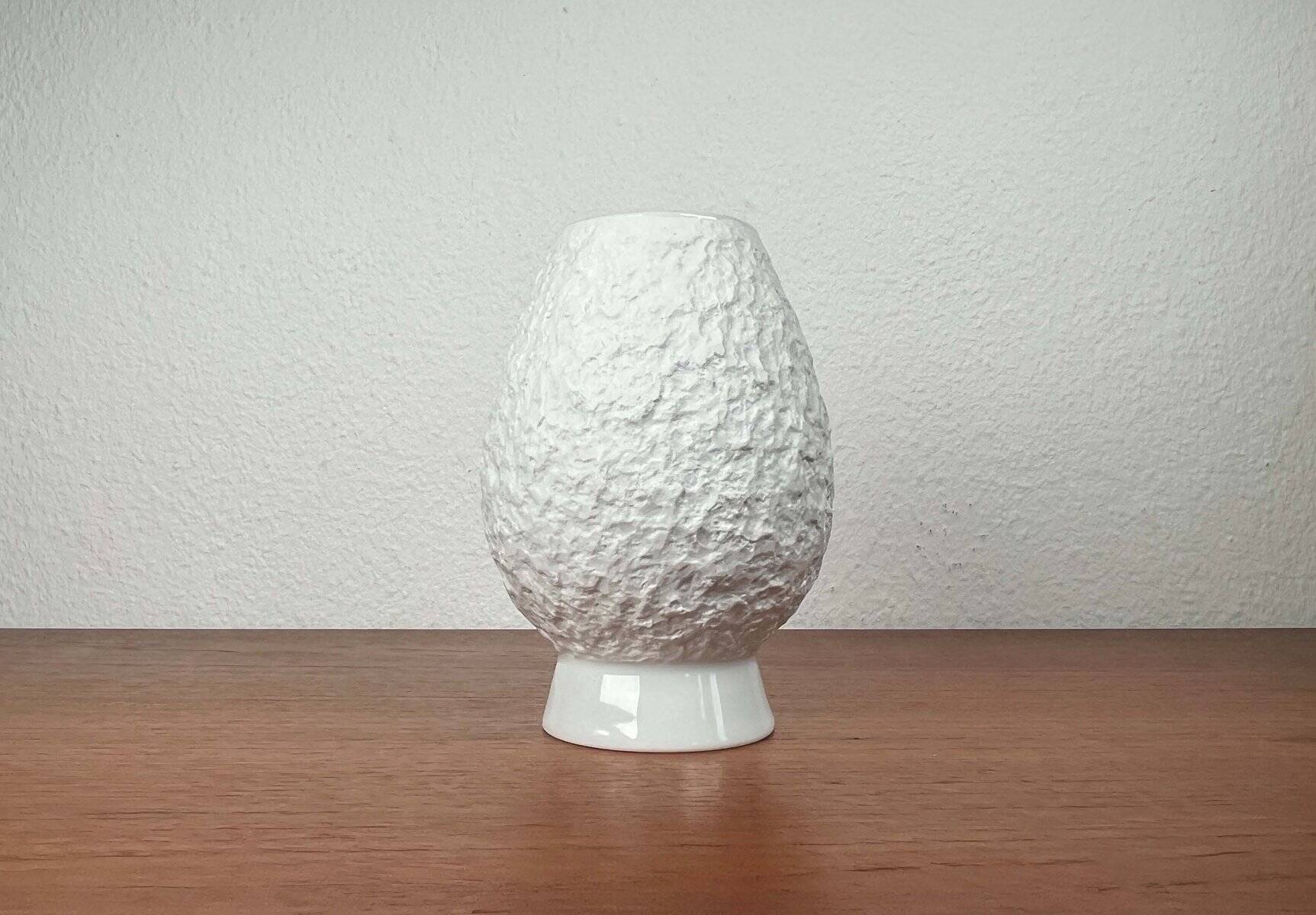 Vintage white porcelain vase German Model 605/2 by KPM Royal Porcelain, 1970s.