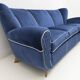 Guglielmo Ulrich Art Deco Italian Velvet Sofa, 1940s