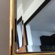 Rengency-style gold brass mirror from the 70s and 80s 45x58cm