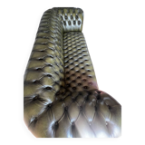 Chesterfield English green 3 seater genuine leather