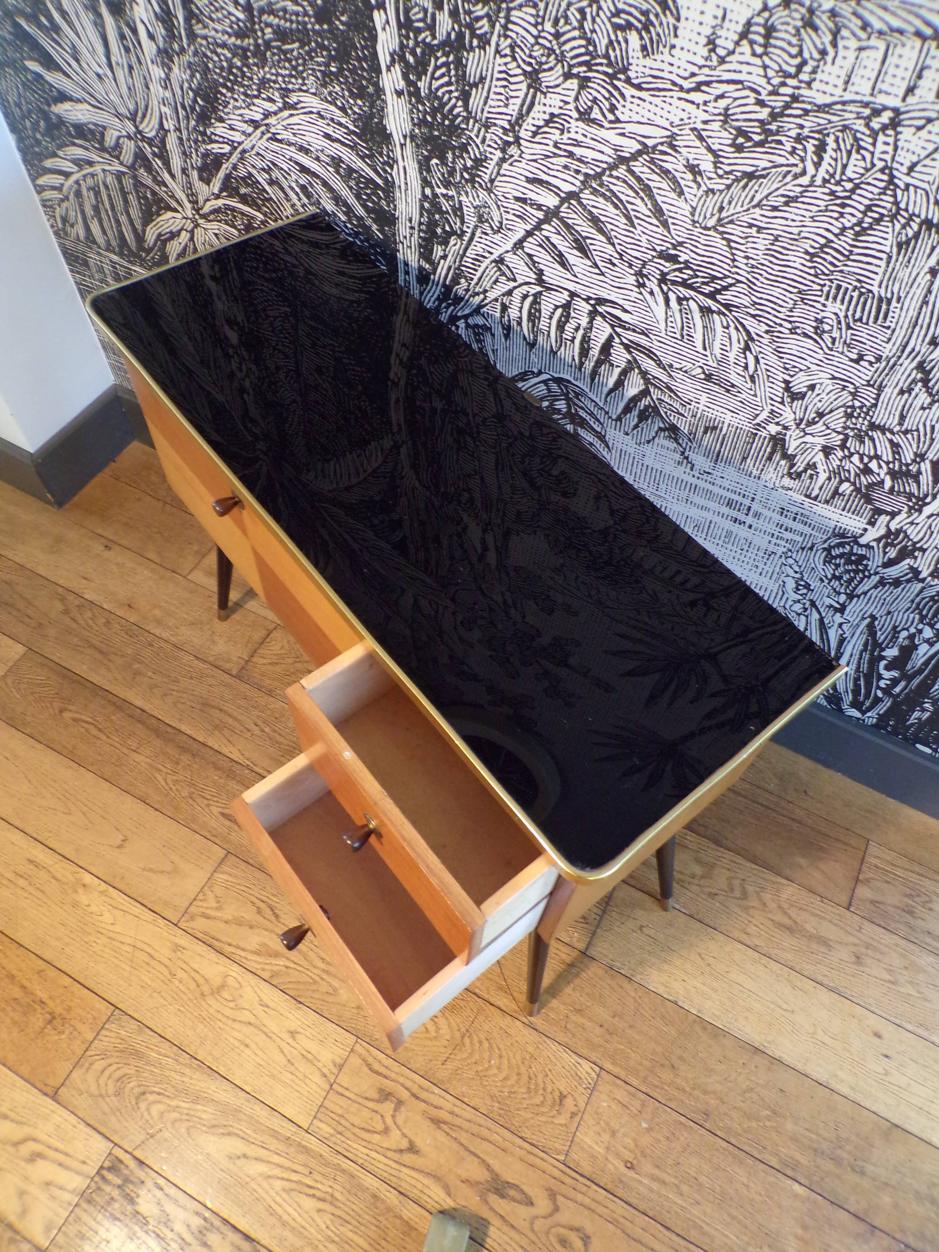 Vintage console table on legs