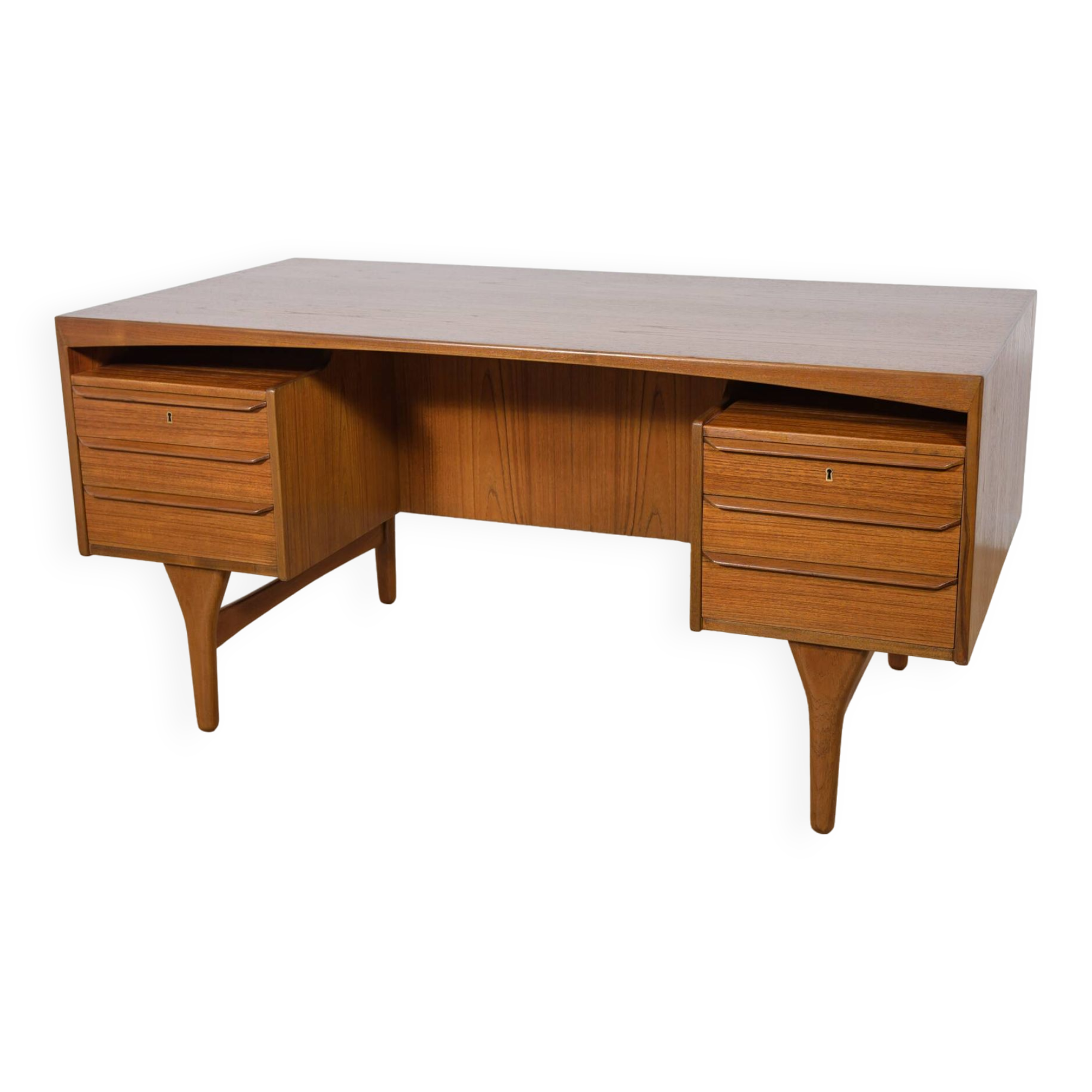 Mid-Century Freestanding teak Desk by Valdemar Mortensen, 1960s
