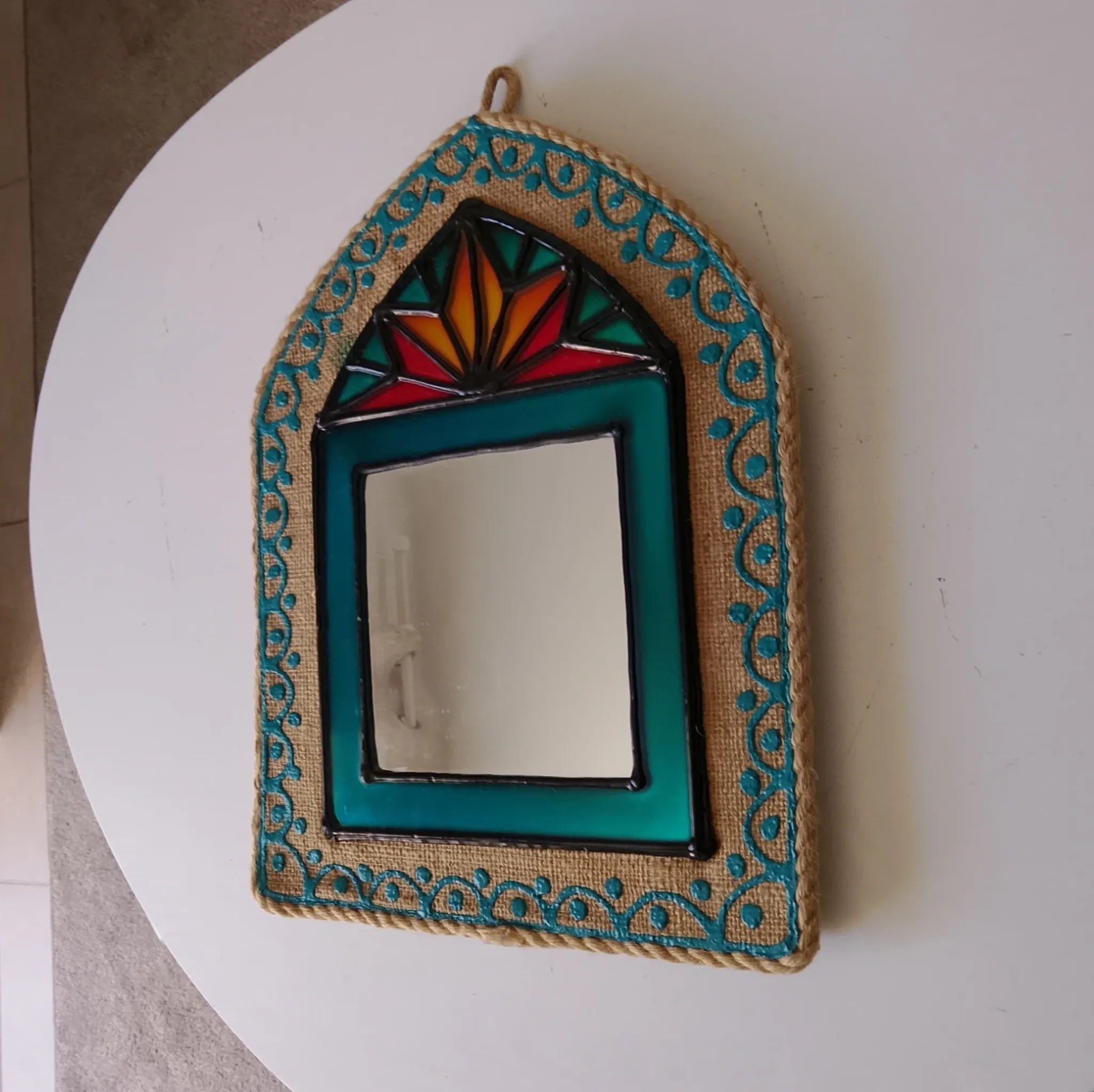 Traditional Iranian mirror in Orsi style