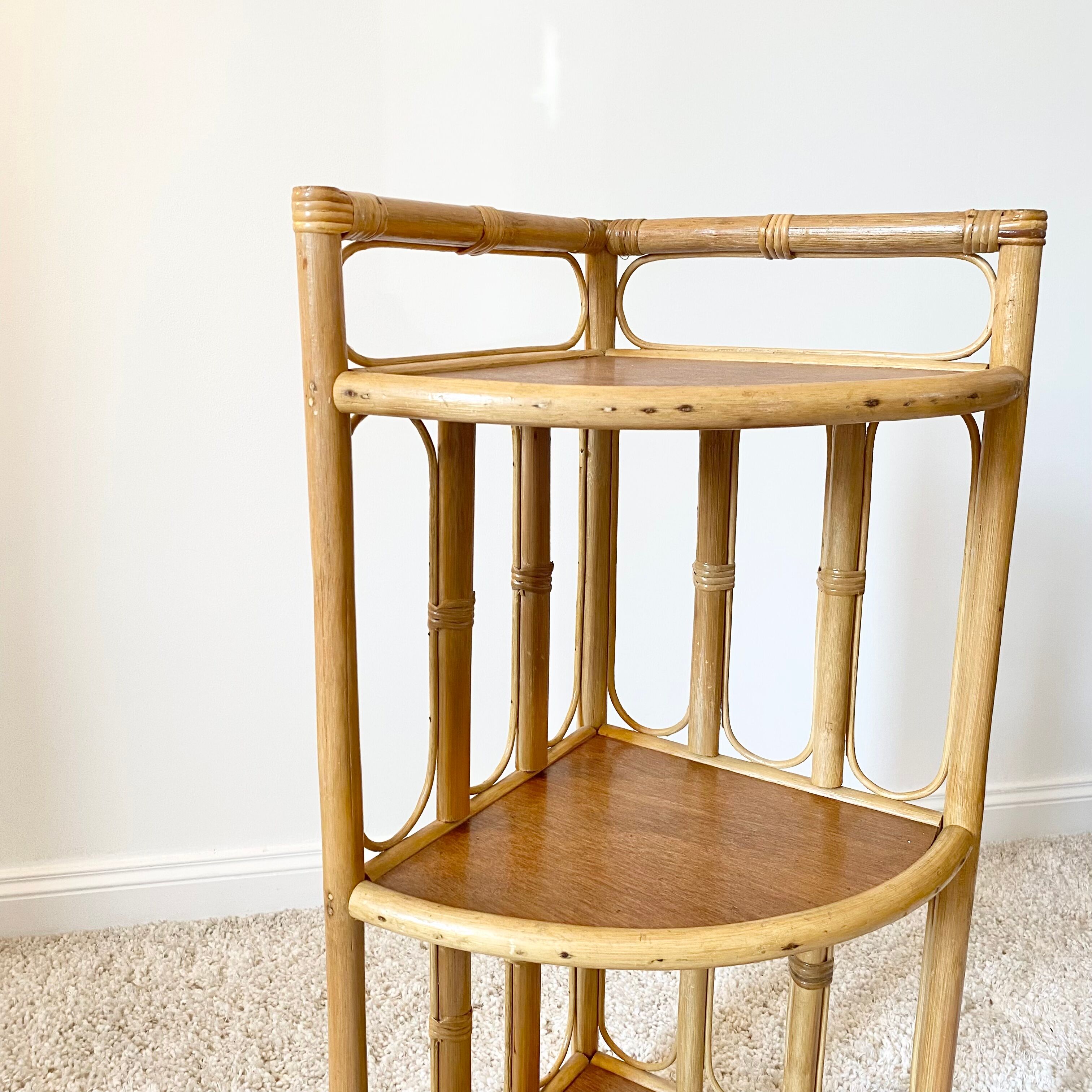 Vintage rattan shelf
