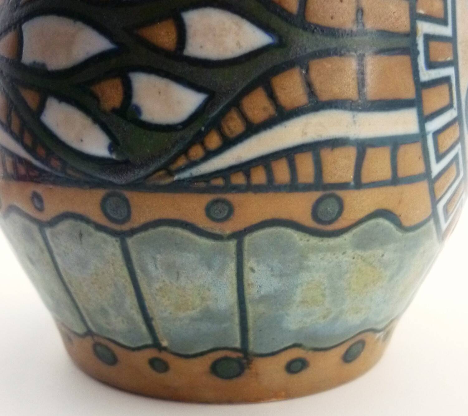 Vase en grés émaillé, art déco vers 1920, signé Kèramis, Charles Catteau