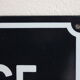 Enamel plate "passage interdit"