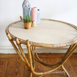 Nice rattan coffee table, vintage