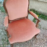 Paire de fauteuils anciens style louis xv