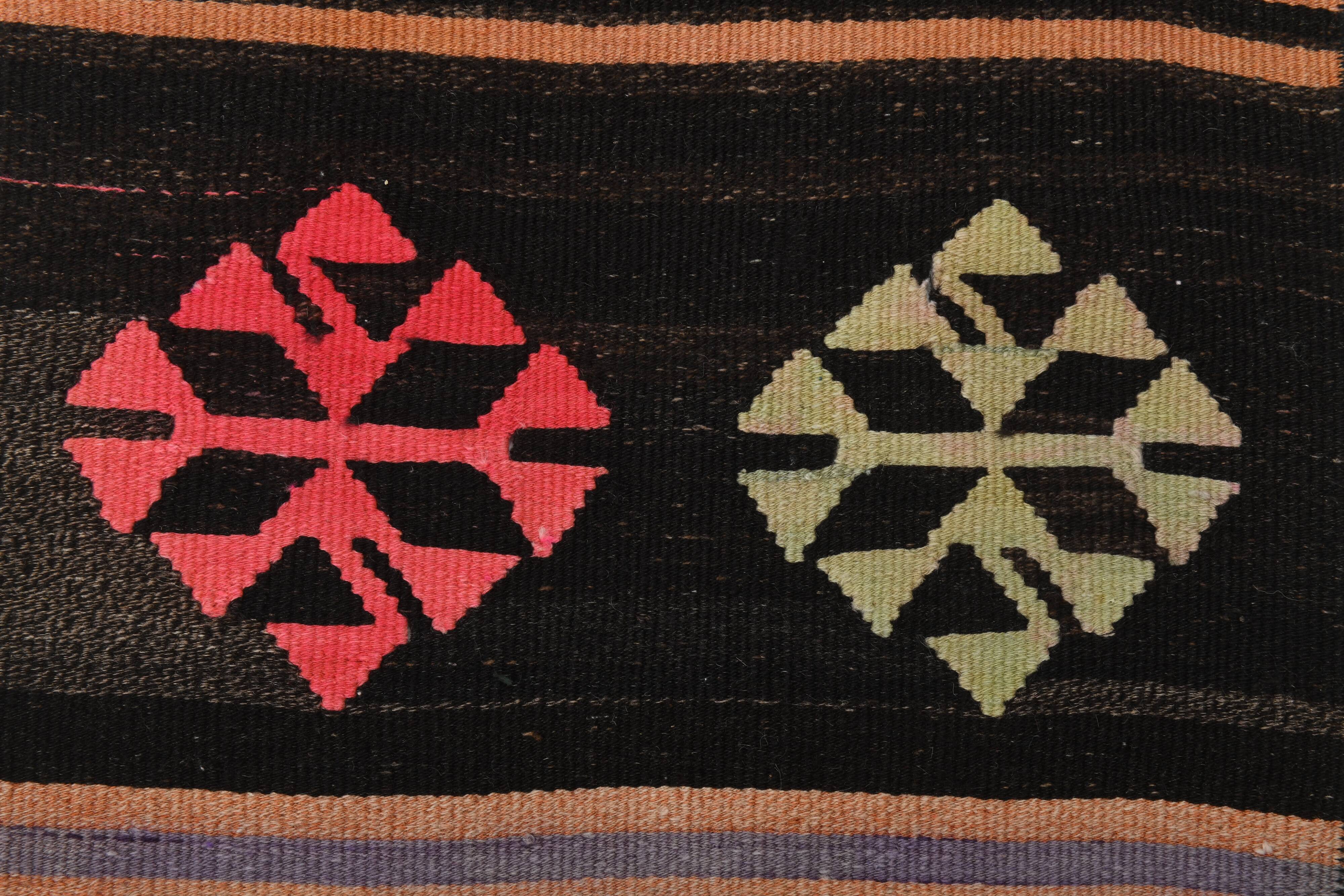 2x7 Salmon Beige Vintage Kilim Runner Rug, 64x226Cm