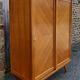 Wardrobe, wood, sliding doors, vintage, 60s