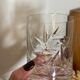 Duo of cut crystal whisky glasses