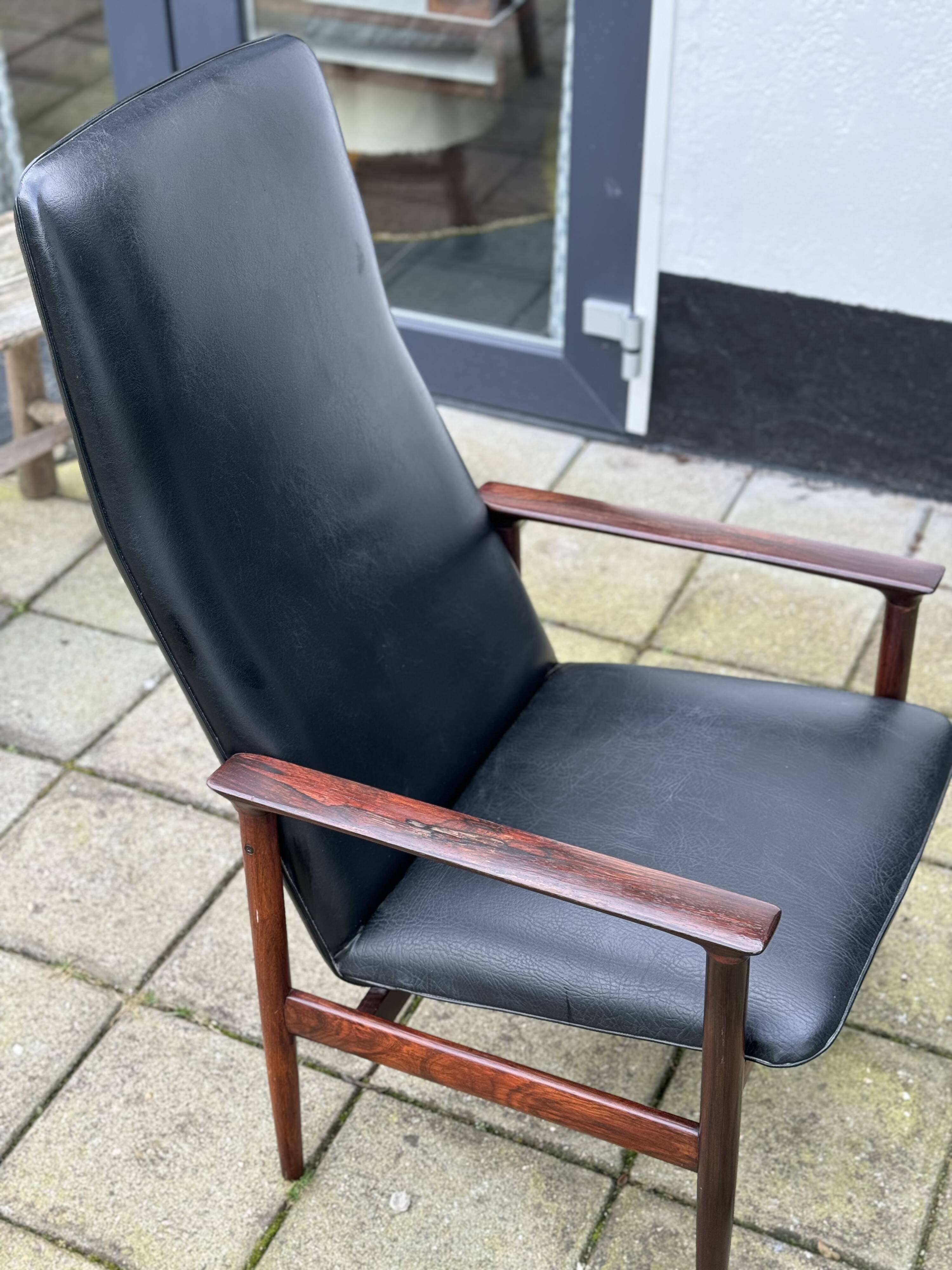 Vintage Norweigan Rosewood Highback Chair