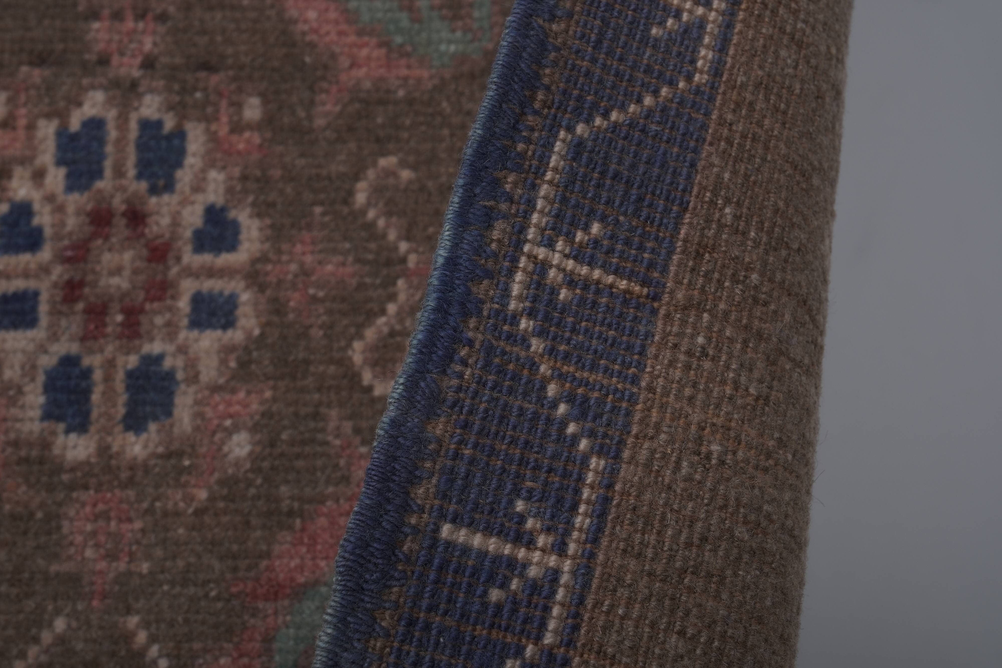 Vintage Turkish Oushak Rug Handwoven 79x230 cm