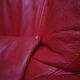 Vintage red leather Lounge Chair by Calia Italia, 1990s
