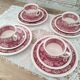 Coffee service 12 rooms 4 people Villeroy & Boch model Rusticana red English décor