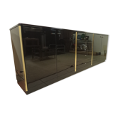 Black lacquered and brass design 70/80