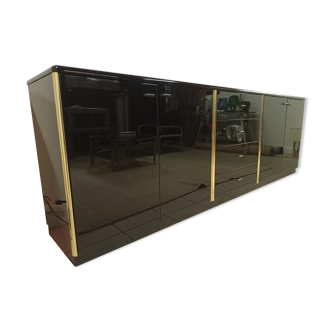 Black lacquered and brass design 70/80