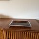 Brass and tortoiseshell lucite tray, Italy 1970s