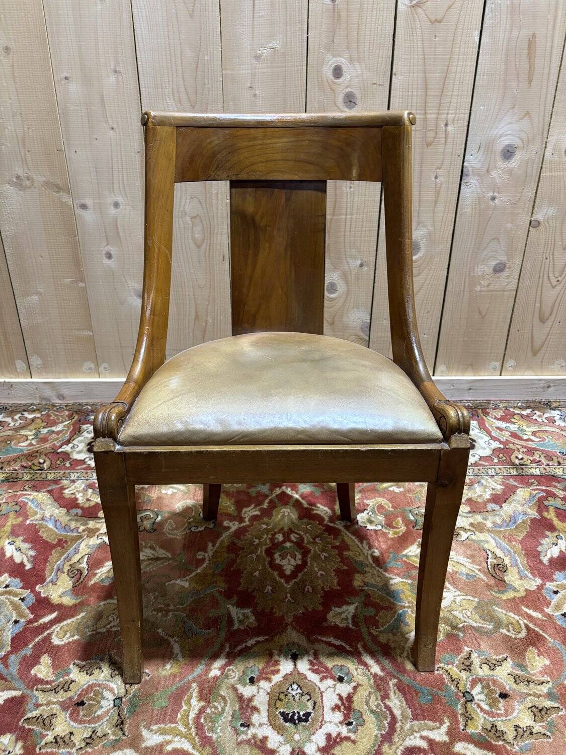 Leather gondola chair