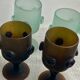 Iranian stemmed glasses in blown glass 1960