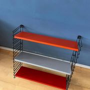 Orange, red and gray Tomado vintage modular wall system - shelves - unit