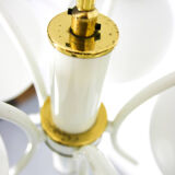 Lustre en laiton à 5 bras du milieu du siècle