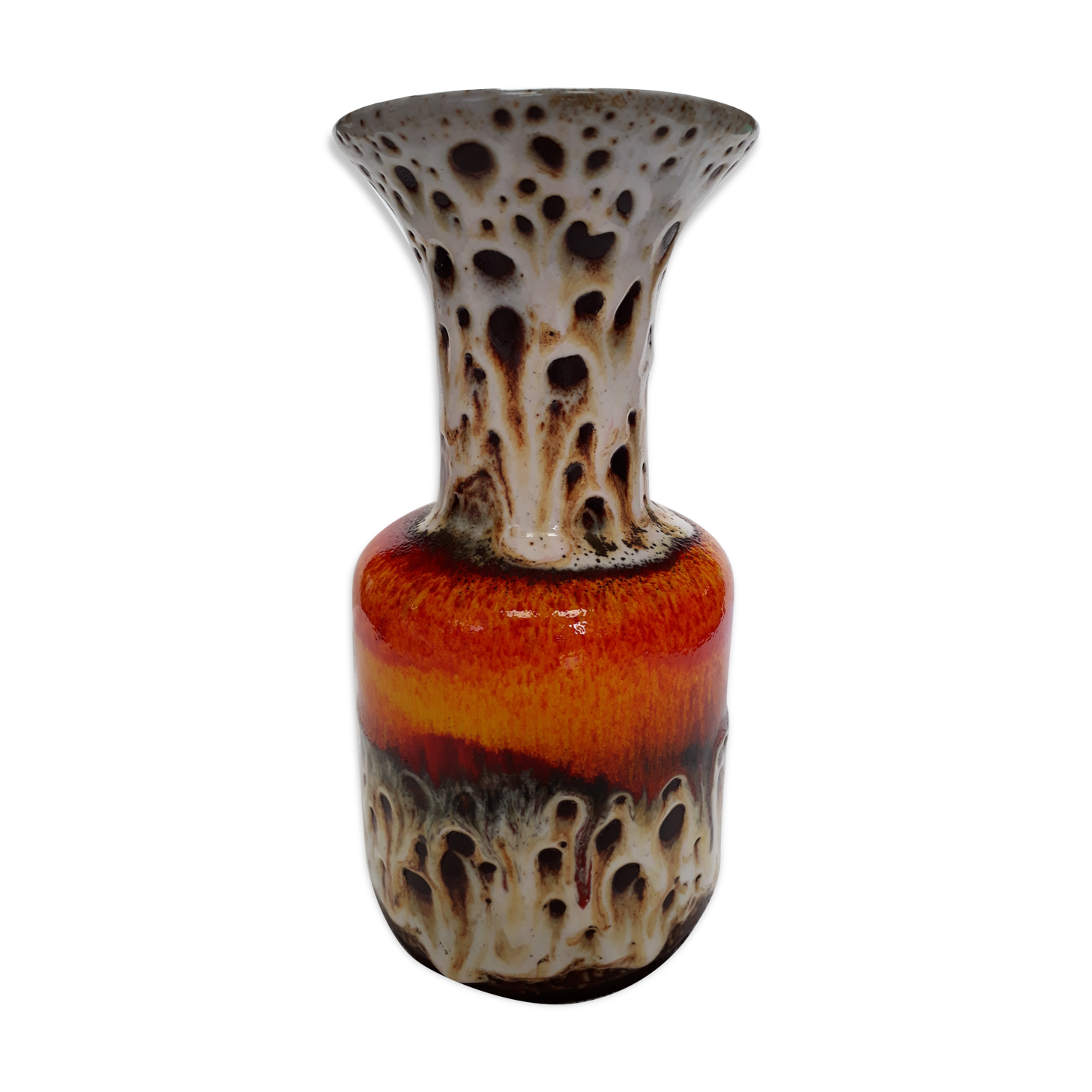 Vase vintage 1940/50s signe jasba lava