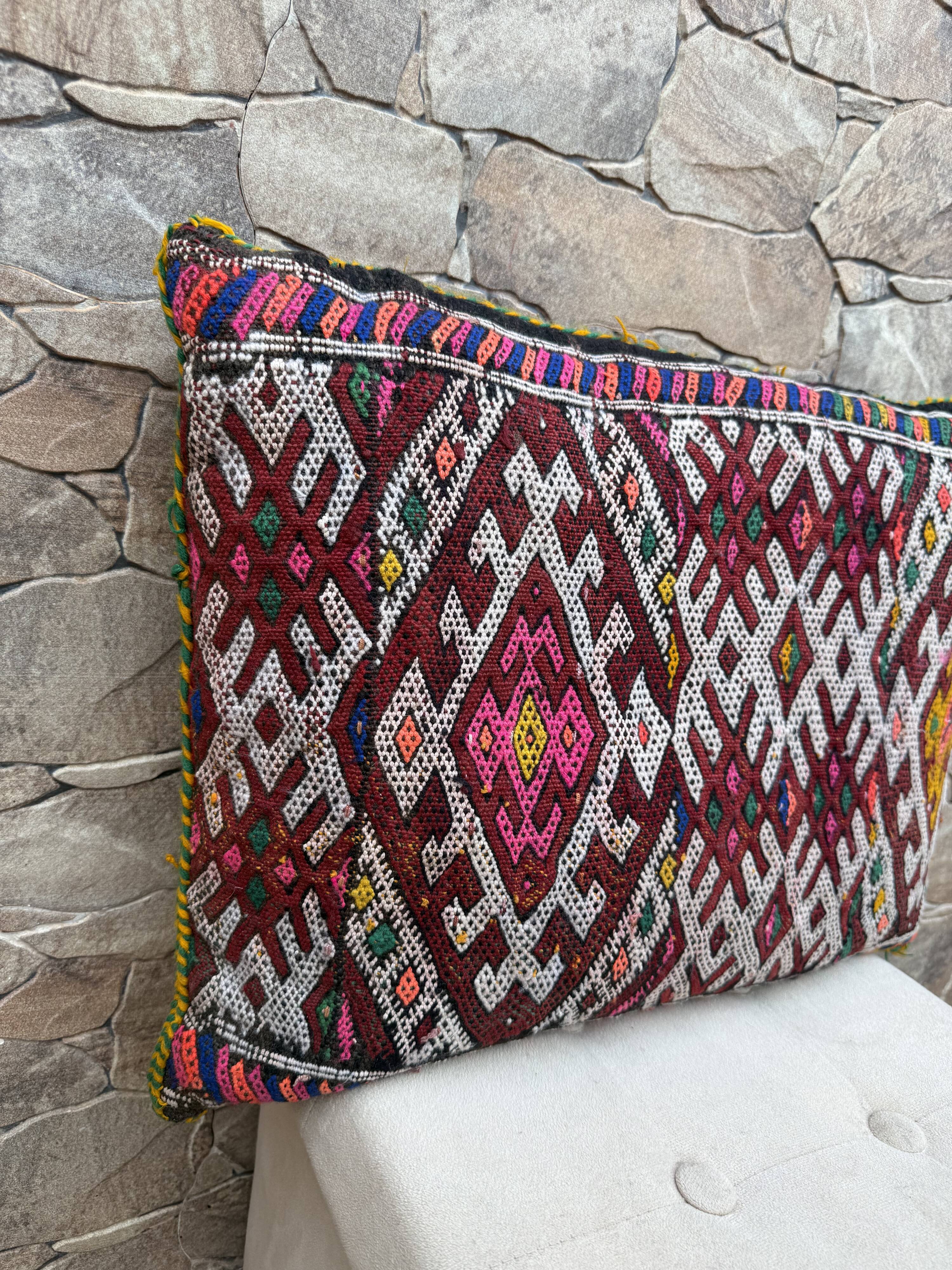 Moroccan pillowcase, Berber cushion cover, woven pillowcase