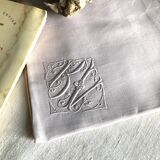 Antique pillowcase in pure linen lilac