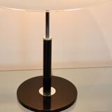 Steel and milky glass table light by Ikea, 1970s