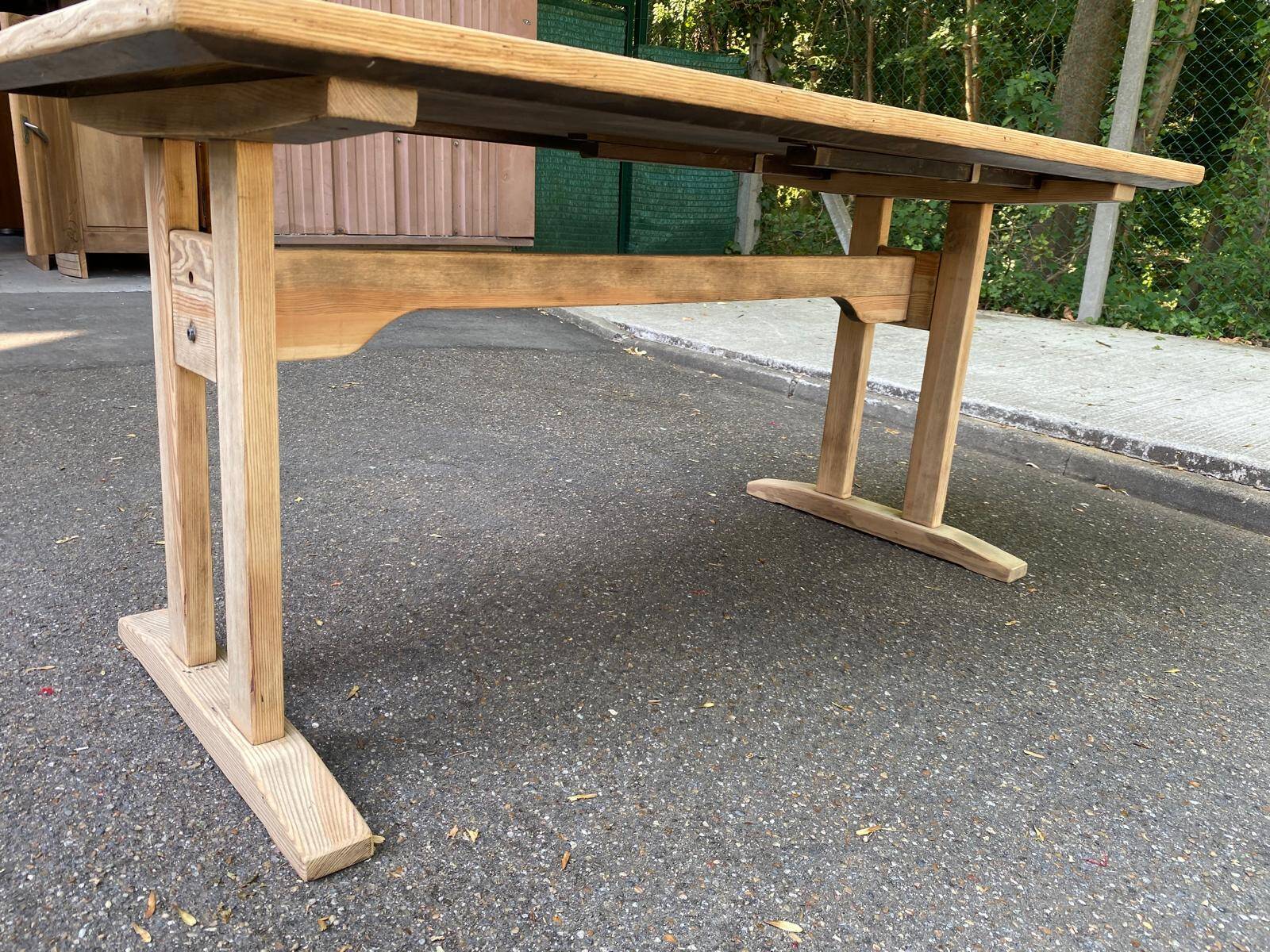 Rectangular extendable dining table in the style of Rainer Daumiller, 1970.