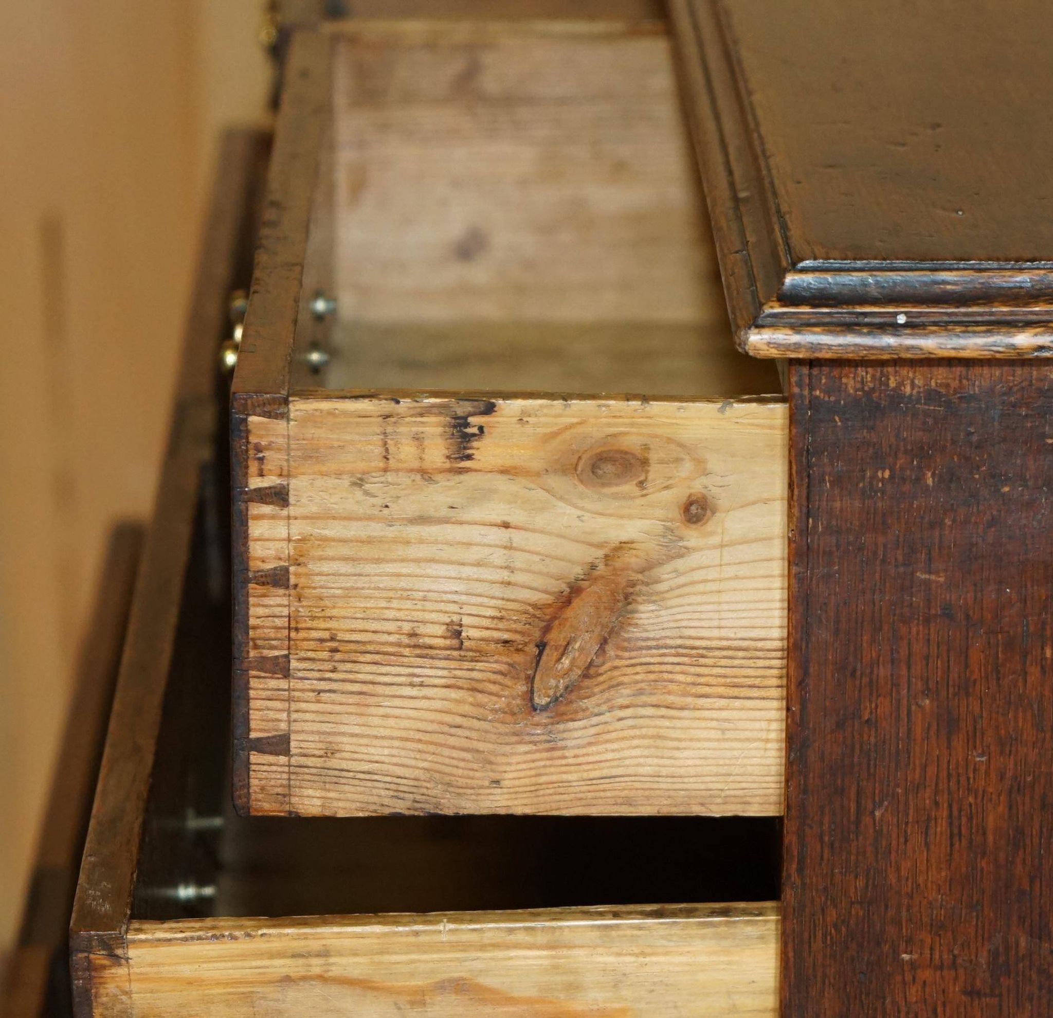 Victorian oak commode finely carved.