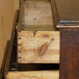 Victorian oak commode finely carved.