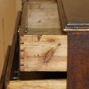 Victorian oak commode finely carved.