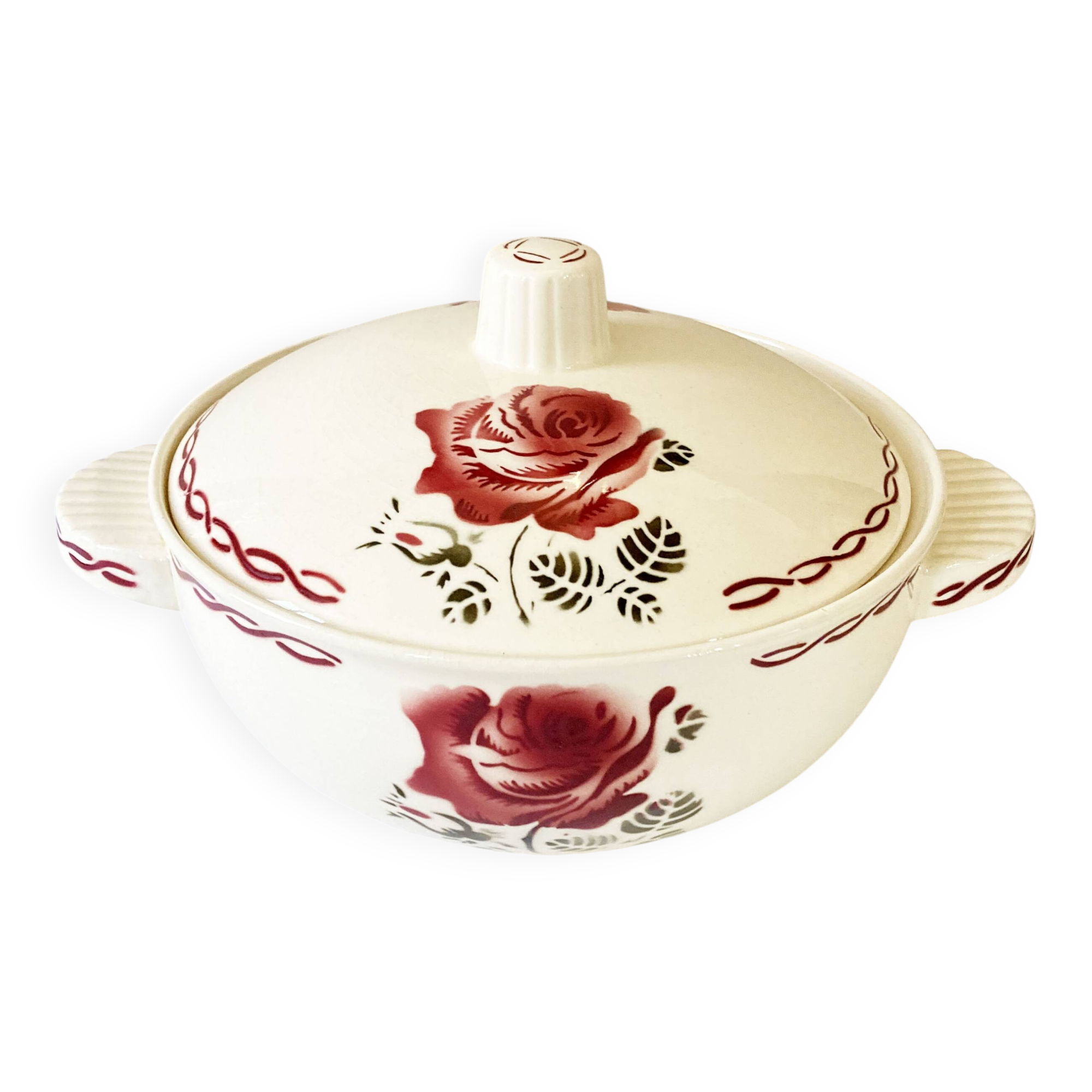 Soup tureen/vegetable dish, Germaine model, Badonviller