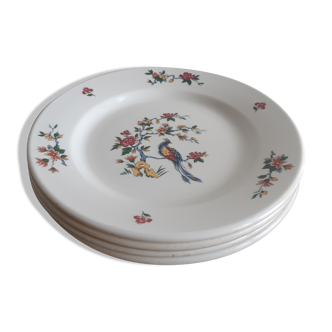 Set of 4 large plates sarreguemines