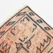 Terracotta & Red Vintage Persian Rug, Turkish Handmade Wool Rustic Carpet