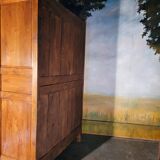 Large Louis XV period wardrobe in solid walnut