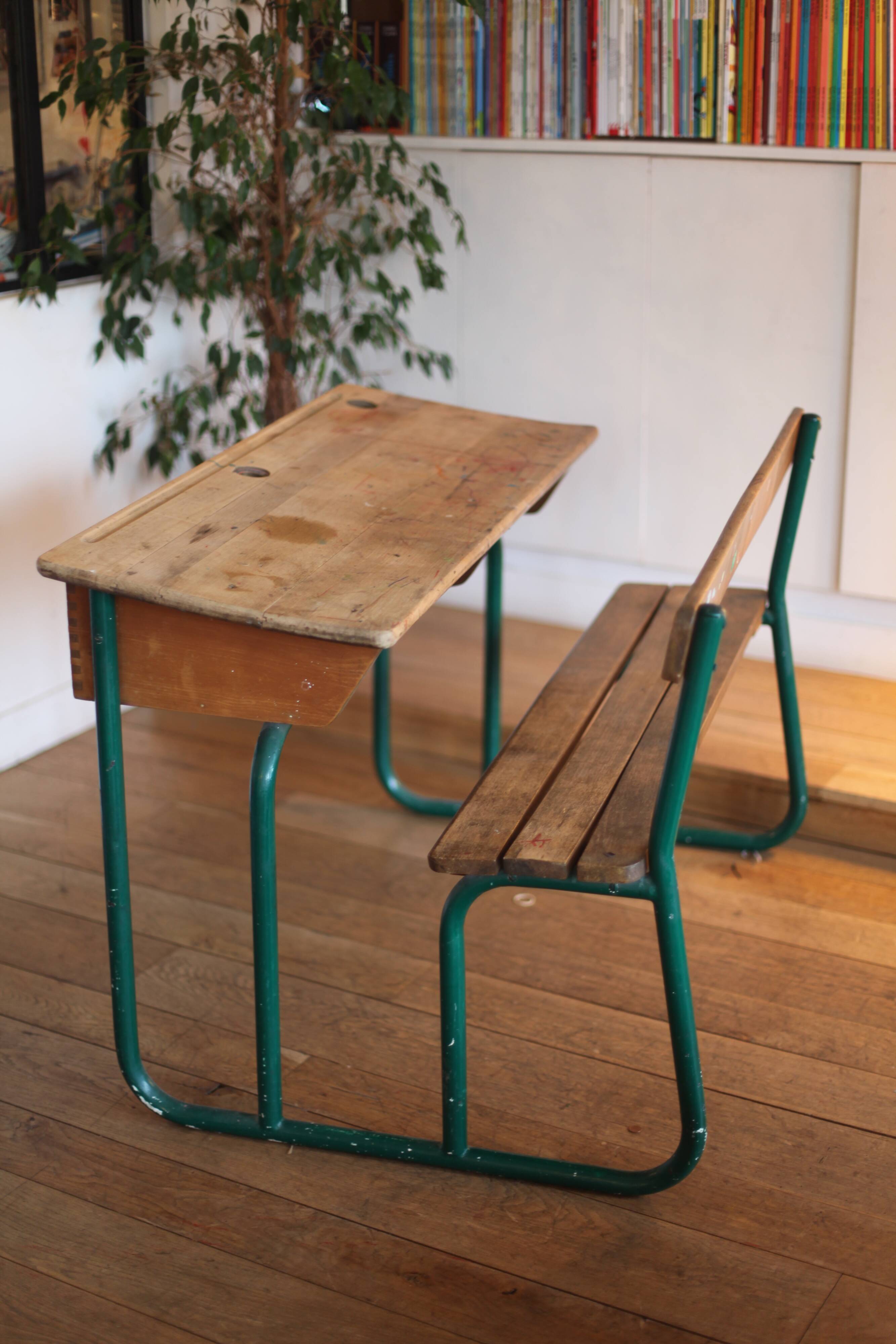 Two-seater school desk