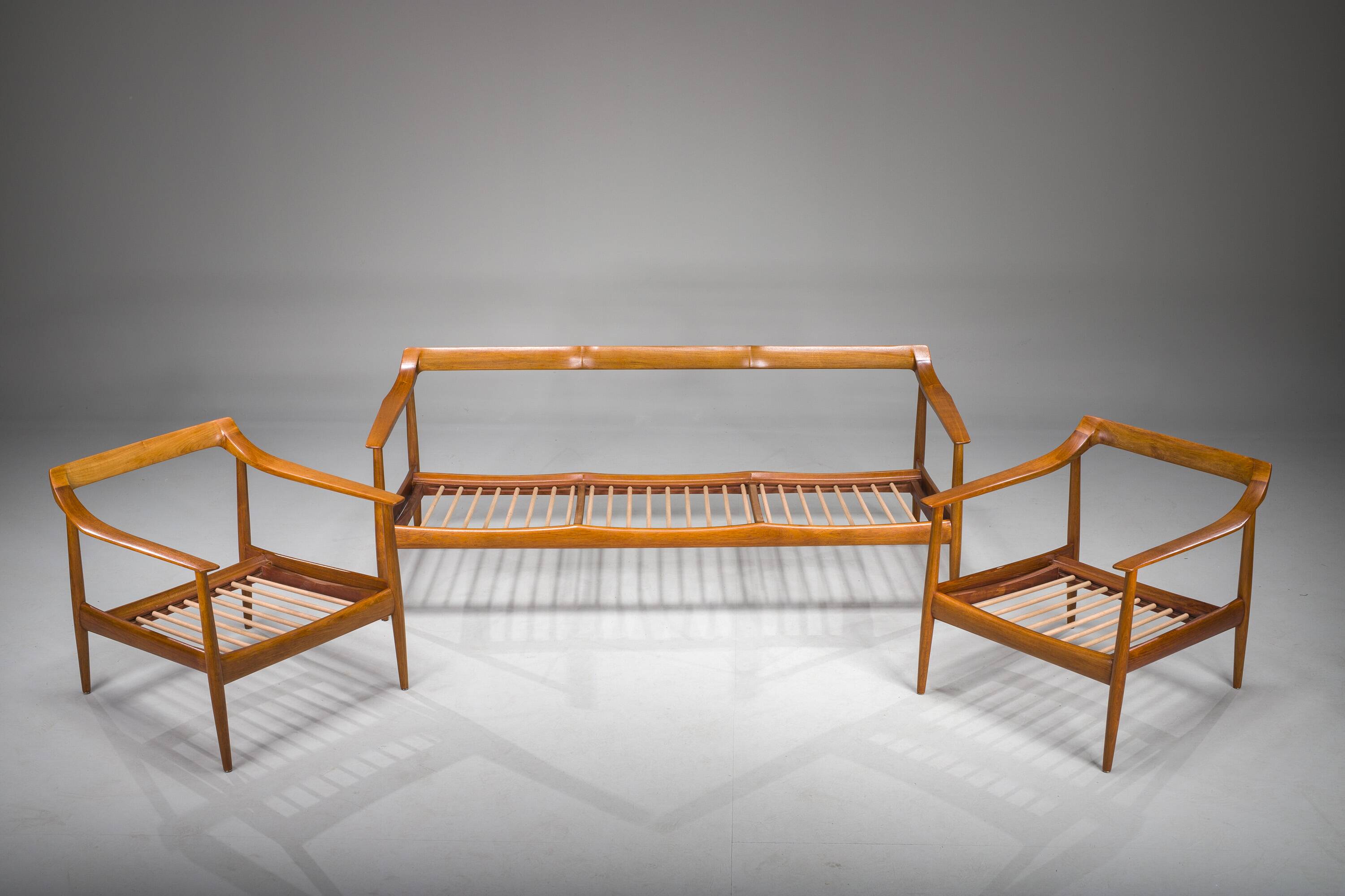 Mid-Century Lounge Chairs and 3-Seater Sofa by Walter Knoll Antimott, 1960
