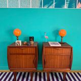Paire de tables de chevet vintage scandinave