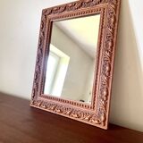 Miroir classique rectangulaire en bois sculpté