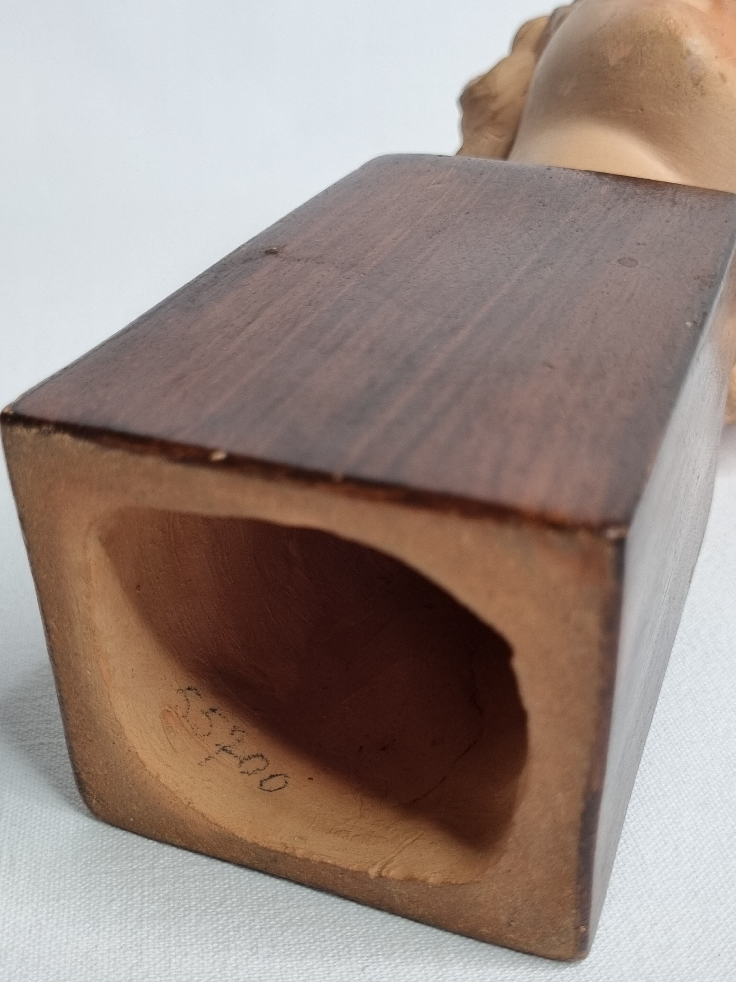 Bust of Bacchus child in patinated terracotta, 21 cm