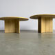 Pair of vintage travertine coffee tables or side tables, 1970s