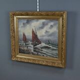 Tableau "Fishing Memory" signed L. Henry – late 19th century