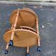 Desserte vintage rond en bois massif chariot à bar