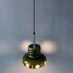 Green ceramic suspension Mid-Century - pendant lamp West Germany
