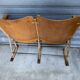 Wooden wooden metal base armchairs 1950s ́
